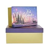 Idena 30494 - Geschenkbox mit Deckel, 2 Stück in den Größen 19 x 8 x 13 und...
