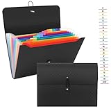 Uquelic 1Pcs Dokumentenmappe A4 Mit 13 Fächer, Fächermappe, A4...
