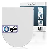 D-Form WC-Sitz mit Absenkautomatik TÜV-geprüft | Abnehmbarer Klodeckel aus...