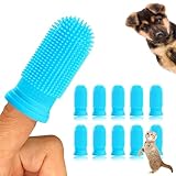 10 Stück Zahnbürste Hund, 360º Hundezahnbürste Finger Zahnbürste Katze,...