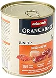 GranCarno Hunde Nassfutter Rind + Huhn (6 x 800 g), Welpenfutter nass ohne...