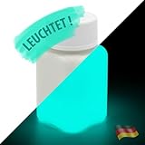 LUMENTICS Premium Leuchtfarbe GrünBlau 100g - Im Dunkeln leuchtende Malfarbe -...