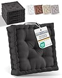 Beautissu 4er Set Bodenkissen Sitzkissen 50x50 cm - Dickes Matratzenkissen 10cm...