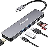 Hiearcool USB C Hub, Multi-Port Adapter für MacBook Pro, 7 in 1 Dongle...