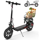 SISIGAD E Scooter 12 Zoll Electric Scooter Faltbarer Elektroroller Erwachsene...
