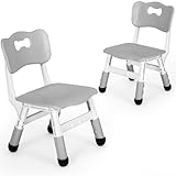Clevich Kinder Schreibtischstuhl 2PCS, Kinderstuhl Plastik bis 100KG, Kinder...