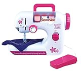 Lena 42521 - Kinder Nähmaschine, batteriebetrieben, mit Tragegriff, Fußpedal,...