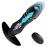 FIDECH Analplug Silikon Soft mit Stoss - Vibrator mit 10 Stoßfunktionen und...