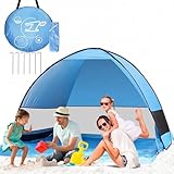 Strandmuschel Pop Up Zelt,Tragbar Extra Light Automatisches Strandzelt UPF 50+...