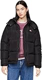 Tommy Jeans Damen Pufferjacke Alaska Wasserabweisend, Schwarz (Black), L