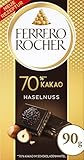 Ferrero Rocher Tafel - Feine Bitterschokolade mit Haselnuss - 70 Prozent Kakao...