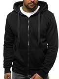 OZONEE Herren Kapuzenpullover Sweatjacke Sweatshirt Farbvarianten Kapuzenjacke...