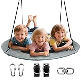 Sheyaoge Nestschaukel Tellerschaukel Hängeschaukel Rundschaukel 100cm Schaukel,...