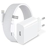 iPhone Ladekabel 3M mit USB C Ladegerät, 25W Schnellladegerät iPhone...