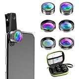 Textiluxe 6 in 1 Linse Für Handy Kamera, Makro objektiv Handy, fisheye Lens...