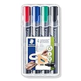 STAEDTLER 352 WP4 Lumocolor permanent marker 4 Stück in aufstellbarer...