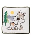 NICI Forest Friends Kinder Kissen Wolf Winny & Streifenhörnchen JoJo 25x25cm -...