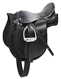 Kerbl Sattelset (Farbe schwarz, für Ponys, Sattelgröße 16,0 Zoll, Kammerweite...