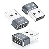 Blukar USB C Buchse auf Stecker Adapter, [3 Stück] USB A Netzteil Ladegerät...