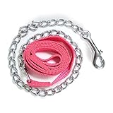 Führkette für Pferde | Sicheres Führen mit Eisenkette & Nylon Handgriff |...