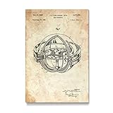 artboxONE Galerie-Print 150x100 cm Schiffskompass Patent (Antik) hochwertiges...