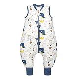 MIKAFEN Baby Schlafsack Winter mit Füßen 2.5 Tog 100% Baumwolle Kinder...