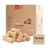 Heumüller Holzwolle 10 kg (ca. 800 Stück) Holzwolle-Anzünder Kaminanzünder |...