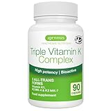 Igennus Hochdosierter Dreifacher Vitamin K Komplex 2700 mcg, Vitamin K1 & K2...