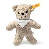 Steiff 242786 GOTS Noah Knister-Teddybär mit Rassel 12cm, beige