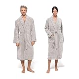 möve Eden Schalkragenmantel mit Kästchenstruktur Velours in Gr. L aus 80 %...