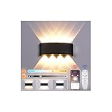 LED Wandleuchte Innen, 8W Smart Wandlampe mit Fernbedienung Wandleuchte Dimmbar...