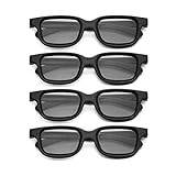 Tagtight 4 Teilige Polarisierte Passive 3D-Brille, 3D Brille für Cinema...