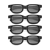 Tagtight 4 Teilige Polarisierte Passive 3D-Brille, 3D Brille für Cinema...