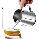 Milchkännchen, Dailyart Milchkännchen aus Edelstahl Milk Pitcher 350ml/12oz...