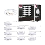 Paulmann 99995 LED Einbauleuchte 3-Step-Dim 10er-Pack schwenkbar 82mm 70°...