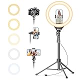 UBeesize Ringlicht mit Stativ, 12 Zoll Selfie Ringlicht mit 62 Zoll Stativ...