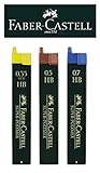 Faber-Castell Feinminen-Set Super-Polymer, 0,35/0,5/0,7mm, HB, Ersatzminen, 3er