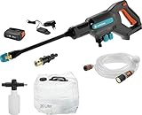 Gardena Akku-Mitteldruckreiniger AquaClean 24/18V P4A Premium Set: Akku-Reiniger...