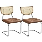 Yaheetech 2-er Set Küchenstuhl Rückenlehne aus Rattan Esszimmerstühle...