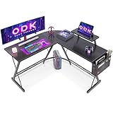 ODK Gaming Tisch, Gaming Schreibtisch Eckschreibtisch für Gamer, Schreibtisch L...