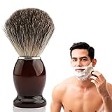 Rasierpinsel Herren Premium Dachshaar Echt Naturholz Griff, Weiche Borsten für...