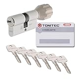 ToniTec Zylinderschloss TEC440 by ABUS Schließzylinder gleichschließend als...