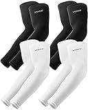 YQXCC 4 Paare Kühlung UV-Schutz Ärmlinge, UPF 50+ Arm Sleeves Tattoo Cover...