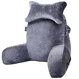 Lesekissen zum Sitzen im Bett Couch Erwachsene, Rückenkissen mit Taschen,...