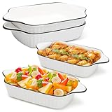 MIUUIPI 26.5cm Kleine Auflaufformen 4er Set, 1L Rechteckige Lasagneformen,...