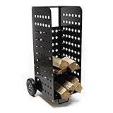 Wiltec XL Kaminholzwagen 53 x 36 x 106 cm, für 100 kg Holz, Holzwagen...