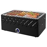kisidus Holzkohlegrill Tischgrill mit Lüfter, Camping Grill mit eingebauten...