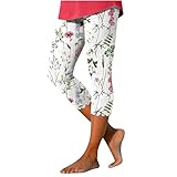 Awrvia 3/4 Hose Damen Caprihose Sommer Frauen Jogginghose Leicht Locker...