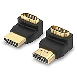 VCE 2 Stück HDMI Winkel Adapter, Winkelstecker 90 Grad und 270 Grad 3D&4K...