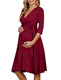 KOJOOIN Damen Umstandskleid Schwangerschafts Kleid für Schwangere Stillkleid...